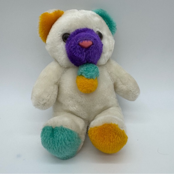 Colorful Plush Stuffed Bear - Picture 1 of 4